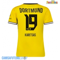 Camisa de time de futebol Borussia Dortmund Konstantinos Karetsas #19 Replicas 1º Equipamento Feminina 2026-27 Manga Curta